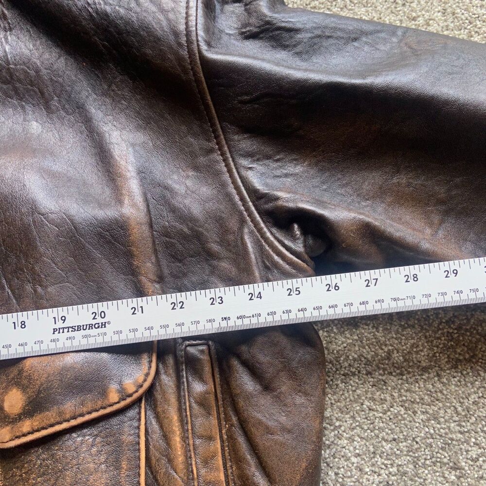 AVIREX TYPE A-2 ARMY AIR VINTAGE DISTRESSED LEATHER JACKET MADE IN THE USA - Picture 16 of 16